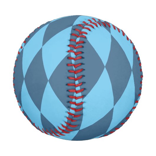 Blaue Bavaria Rhombus-Flaggenmuster Baseball (Schrägansicht)