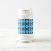 Blaue Bavaria Rhombus-Flaggenmuster Bierglas (Mittel)