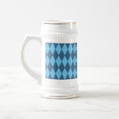 Blaue Bavaria Rhombus-Flaggenmuster Bierglas (Links)