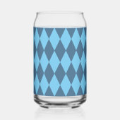 Blaue Bavaria Rhombus-Flaggenmuster Dosenglas (Links)