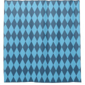 Blaue Bavaria Rhombus-Flaggenmuster Duschvorhang (Vorderseite)