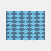 Blaue Bavaria Rhombus-Flaggenmuster Fleecedecke (Vorderseite (Horizontal))
