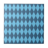 Blaue Bavaria Rhombus-Flaggenmuster Fliese (Vorderseite)