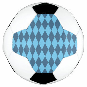Blaue Bavaria Rhombus-Flaggenmuster Fußball