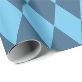Blaue Bavaria Rhombus-Flaggenmuster Geschenkpapier (Rolleneckpunkt)