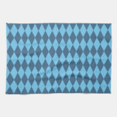 Blaue Bavaria Rhombus-Flaggenmuster Geschirrtuch (Horizontal)
