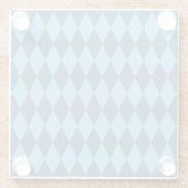 Blaue Bavaria Rhombus-Flaggenmuster Glasuntersetzer (Rückseite)