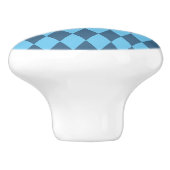 Blaue Bavaria Rhombus-Flaggenmuster Keramikknauf (Seitenansicht)