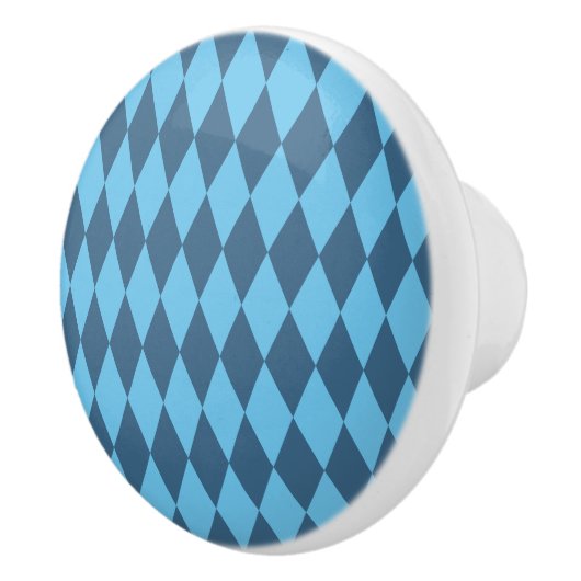 Blaue Bavaria Rhombus-Flaggenmuster Keramikknauf (Rechts)