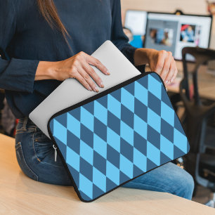 Blaue Bavaria Rhombus-Flaggenmuster Laptopschutzhülle