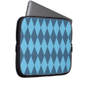 Blaue Bavaria Rhombus-Flaggenmuster Laptopschutzhülle (Vorne Rechts)