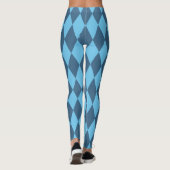 Blaue Bavaria Rhombus-Flaggenmuster Leggings (Rückseite)