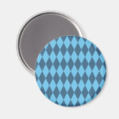 Blaue Bavaria Rhombus-Flaggenmuster Magnet (Vorderseite/Rückseite)