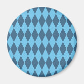 Blaue Bavaria Rhombus-Flaggenmuster Magnet (Vorne)