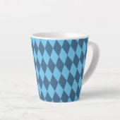 Blaue Bavaria Rhombus-Flaggenmuster Milchtasse (Rechte Ecke)