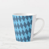 Blaue Bavaria Rhombus-Flaggenmuster Milchtasse (Rechts)