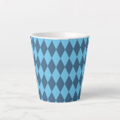 Blaue Bavaria Rhombus-Flaggenmuster Milchtasse (Vorderseite)