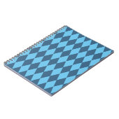 Blaue Bavaria Rhombus-Flaggenmuster Notizblock (Linke Seite)