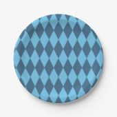 Blaue Bavaria Rhombus-Flaggenmuster Pappteller (Vorderseite)