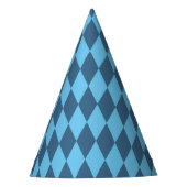Blaue Bavaria Rhombus-Flaggenmuster Partyhütchen (Vorderseite)