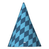 Blaue Bavaria Rhombus-Flaggenmuster Partyhütchen (Rechts)