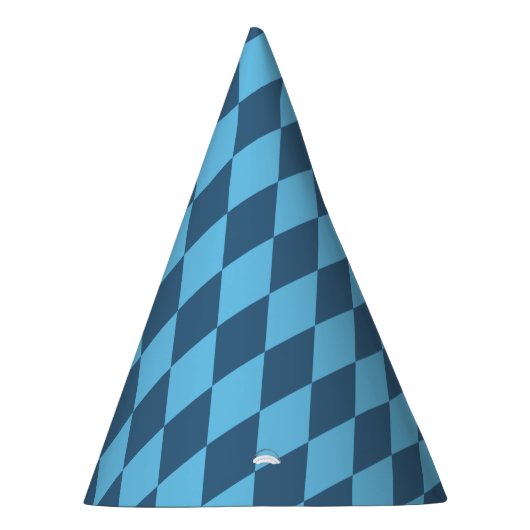 Blaue Bavaria Rhombus-Flaggenmuster Partyhütchen (Rechts)