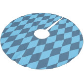 Blaue Bavaria Rhombus-Flaggenmuster Polyester Weihnachtsbaumdecke (Schrägansicht)