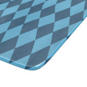Blaue Bavaria Rhombus-Flaggenmuster Schneidebrett (Ecke)