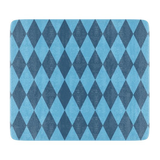 Blaue Bavaria Rhombus-Flaggenmuster Schneidebrett (Vorderseite)