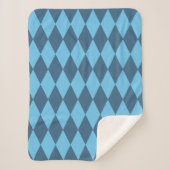 Blaue Bavaria Rhombus-Flaggenmuster Sherpadecke (Vorderseite)