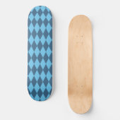 Blaue Bavaria Rhombus-Flaggenmuster Skateboard (Vorderseite)