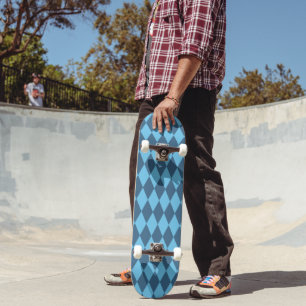 Blaue Bavaria Rhombus-Flaggenmuster Skateboard