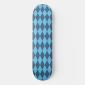 Blaue Bavaria Rhombus-Flaggenmuster Skateboard (Vorderseite)