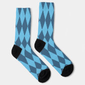 Blaue Bavaria Rhombus-Flaggenmuster Socken (Rechts)