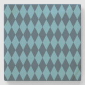 Blaue Bavaria Rhombus-Flaggenmuster Steinuntersetzer (Vorderseite)