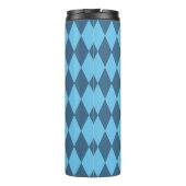 Blaue Bavaria Rhombus-Flaggenmuster Thermosbecher (Rückseite)