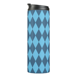 Blaue Bavaria Rhombus-Flaggenmuster Thermosbecher