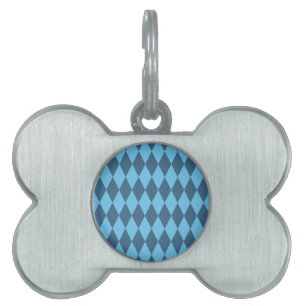 Blaue Bavaria Rhombus-Flaggenmuster Tiermarke