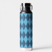 Blaue Bavaria Rhombus-Flaggenmuster Trinkflasche (Vorne)