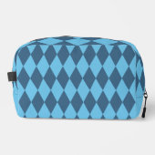 Blaue Bavaria Rhombus-Flaggenmuster Waschbeutel (Vorderseite)