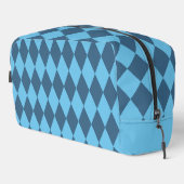 Blaue Bavaria Rhombus-Flaggenmuster Waschbeutel (Rechte Ecke)