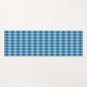 Blaue Bavaria Rhombus-Flaggenmuster Yogamatte (Vorderseite (Horizontal))