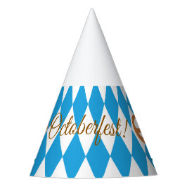 Blaue bayerische Oktoberfest-Brezeln Partyhütchen