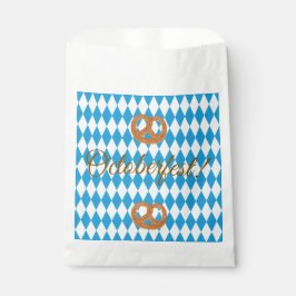 Blaue bayerische Oktoberfest-Brezeln personalisier Geschenktütchen