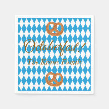 Blaue bayerische Oktoberfest-Brezeln personalisier