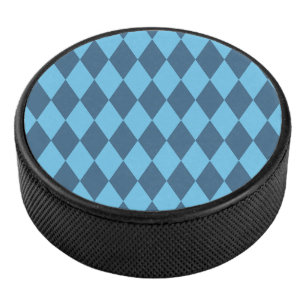 Blaue bayerische Raute-Flaggen-Muster Eishockey Puck