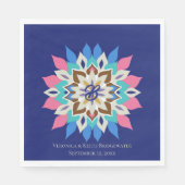 Blaue Bayou-Hochzeitsservietten Serviette (Vorderseite)