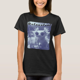 Blaue bedrängte Relaxalotl Axolotl Damen T-Shirt