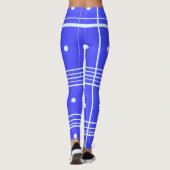 Blaue bedruckte Leggings (Rückseite)