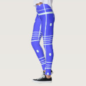 Blaue bedruckte Leggings (Links)